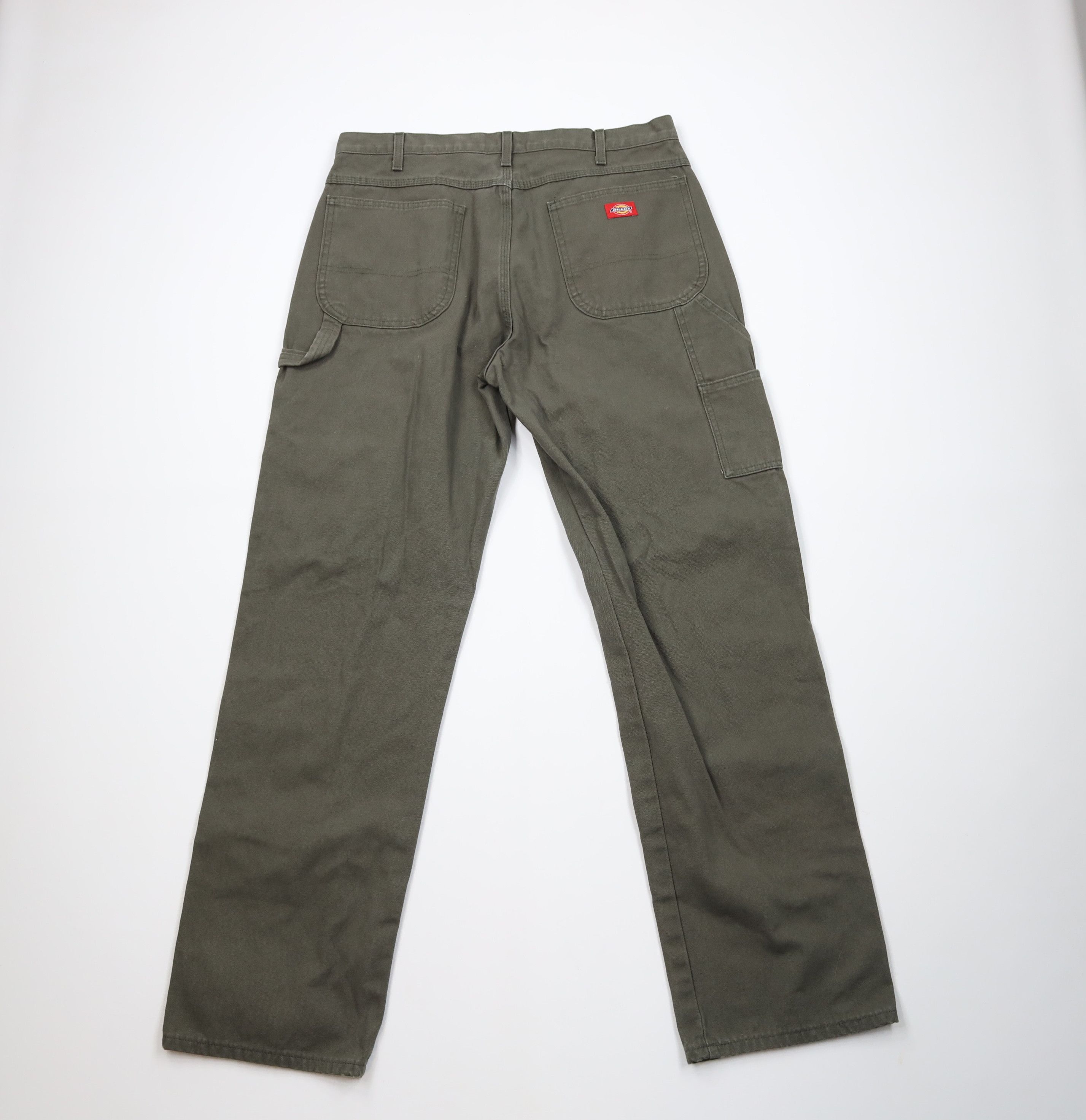 Dickies Vintage Y2K Dickies Wide Leg Dungaree Pants Green Cotton Size US 36 / EU 52 - 7 Thumbnail