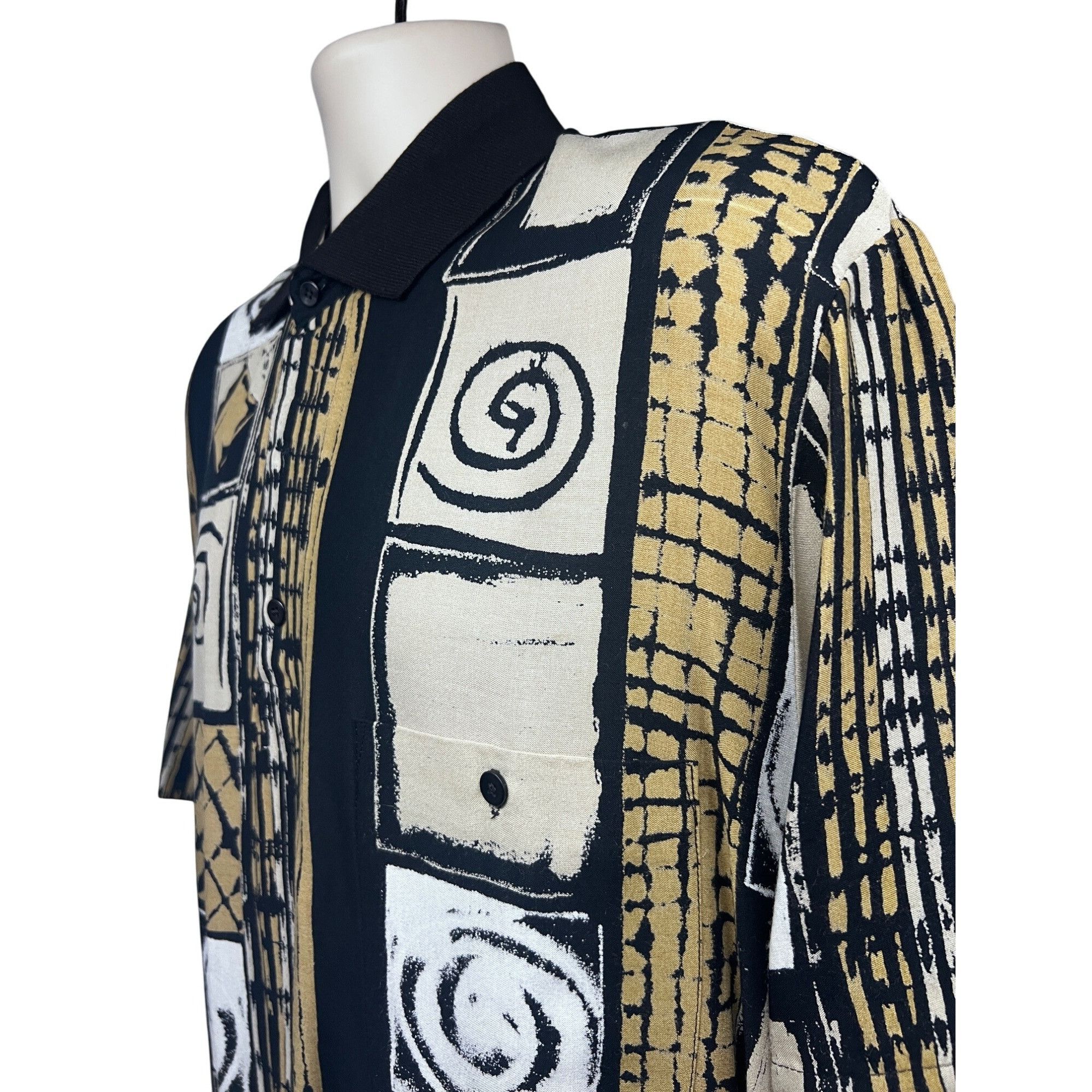 Vintage Alan Stuart Vintage 70s Disco Pullover Polo Shirt XL Pocket Size US XL / EU 56 / 4 - 4 Thumbnail