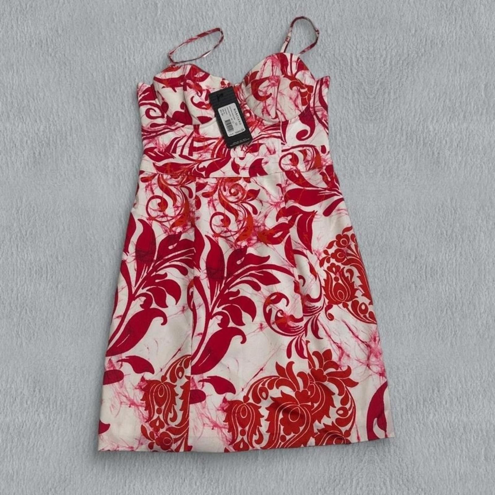 Georges Marciano NWT Marciano Batik Scroll Pencil Dress 0 Womens Floral Zip Size S / US 4 / IT 40 - 1 Thumbnail
