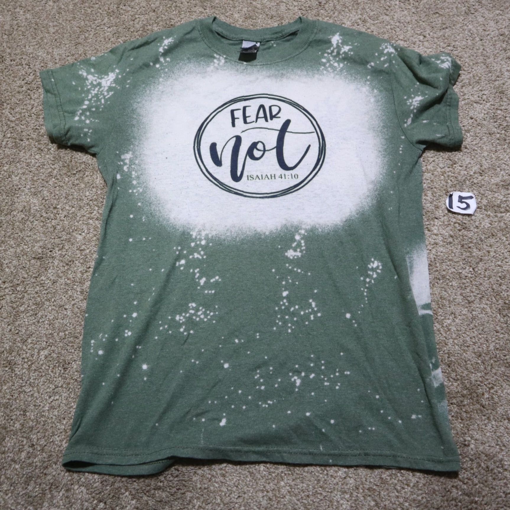 Vintage Fear Not Isaiah Green T-Shirt Short Sleeve Crewneck Top Adult Women's S Small Shirt Womens S Green Isaiah 41:10 Size S / US 4 / IT 40 - 2 Thumbnail