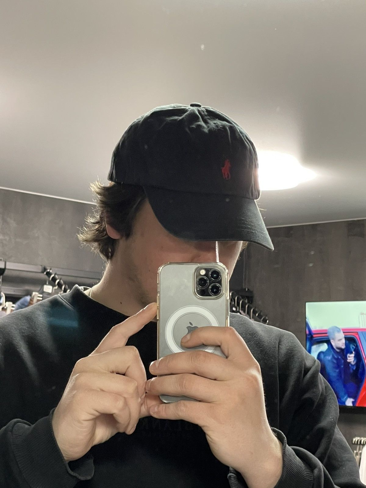 Polo Ralph Lauren Men’s Cap Polo Ralph Lauren – Black with Red Logo Size ONE SIZE - 12 Thumbnail