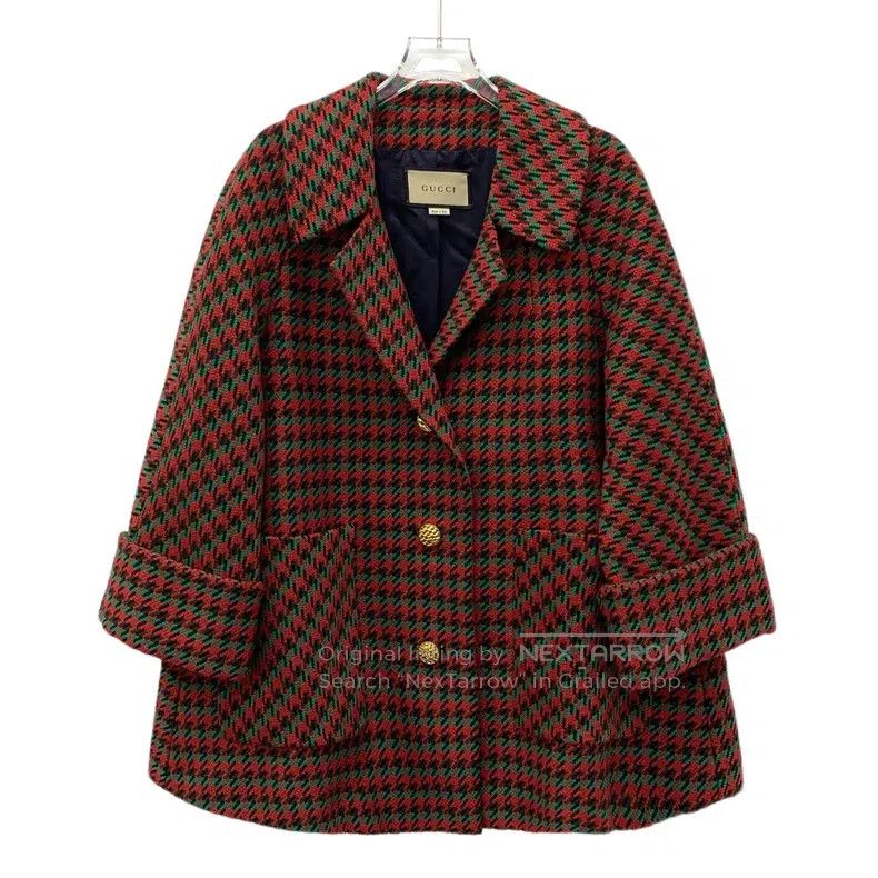 Gucci Gucci Red checkered wool lapel single-breasted long-sleeve Size XS / US 0-2 / IT 36-38 - 1 Thumbnail