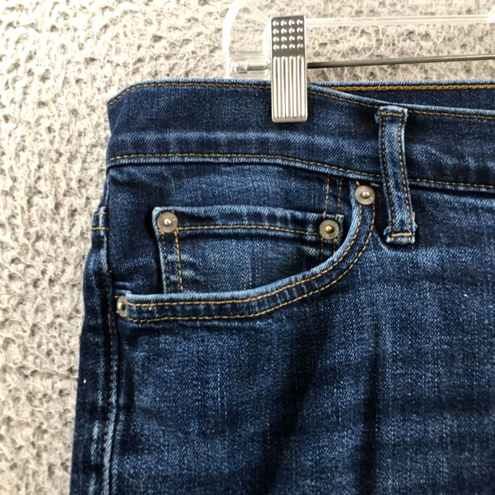 Abercrombie & Fitch Abercrombie & Fitch Skinny Jeans Mens 33x32 Blue Midrise Zip Slim Denim 5-Pocket Size US 33 - 3 Thumbnail