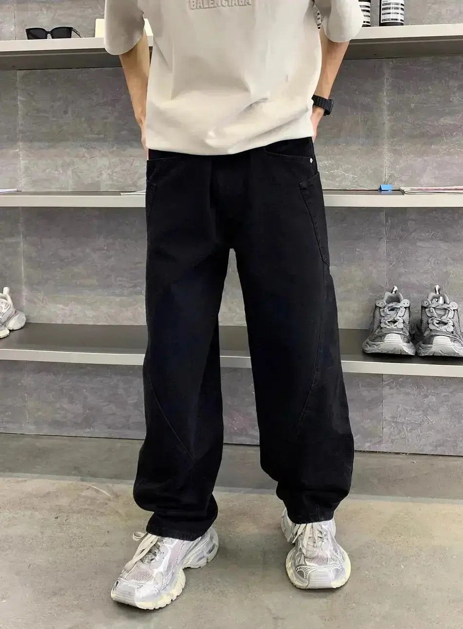 Japanese Brand Wide leg loose washed jeans Size US 32 / EU 48 - 1 Thumbnail