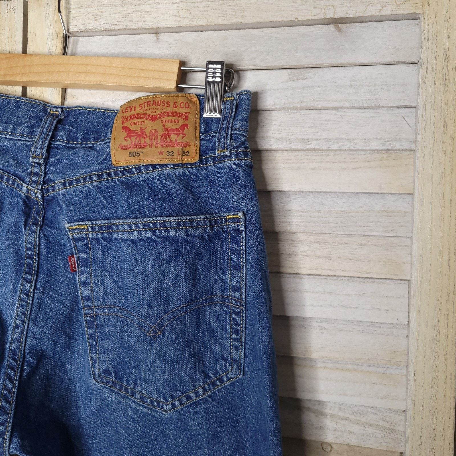 Levi's Levi's 505 Straight Leg Denim Blue Jeans Men’s Size 32x32 Size US 28 / EU 44 - 6 Thumbnail
