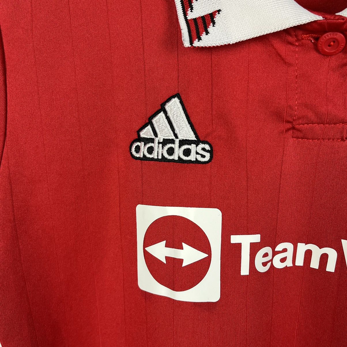 Adidas Adidas Manchester United 22/23 Soccer Jersey Polo Home Kit Size L / US 10 / IT 46 - 4 Thumbnail