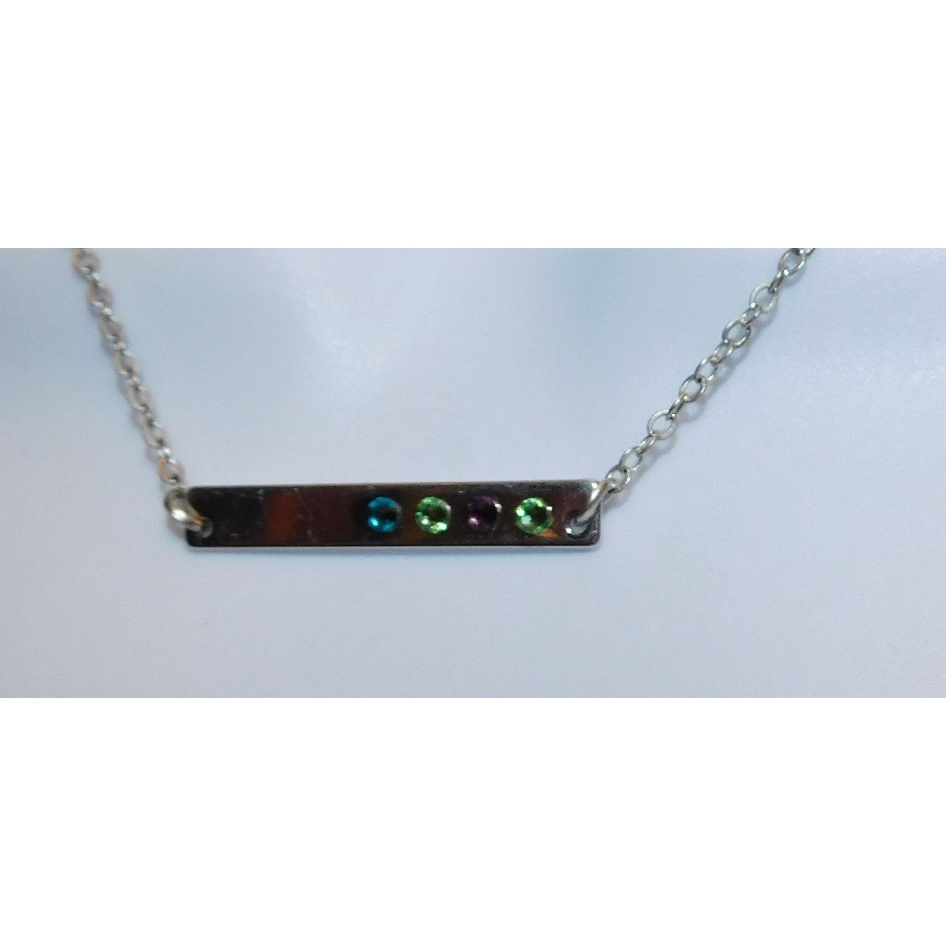 Other Silver Rhinestone Bar Necklace Size ONE SIZE - 4 Thumbnail