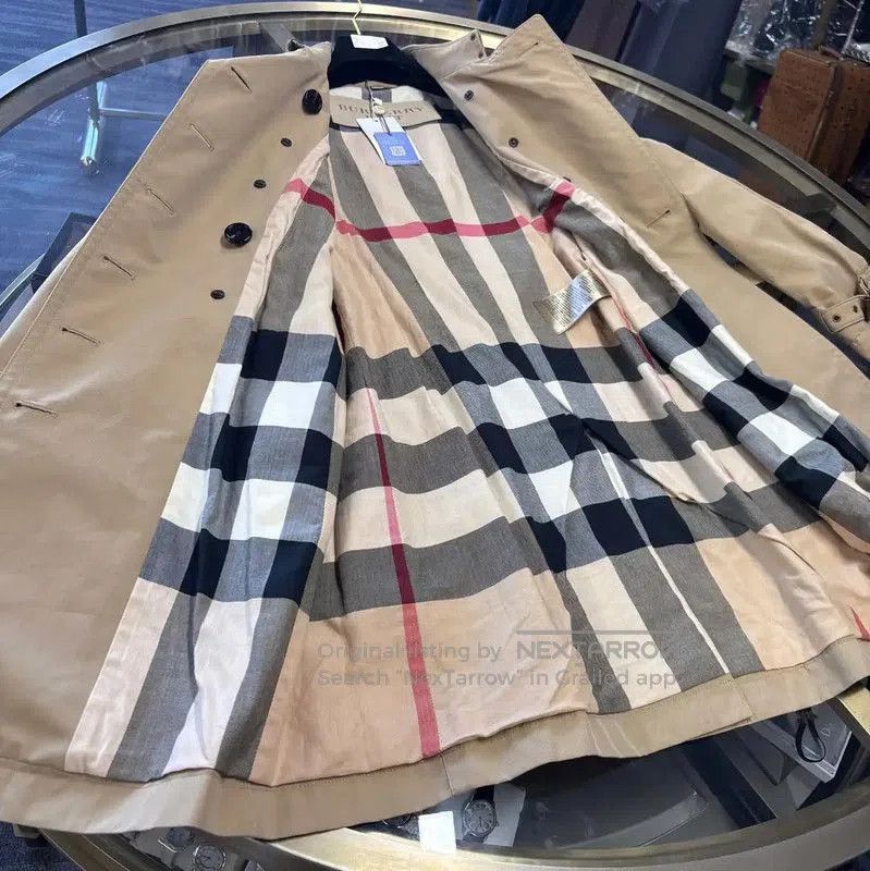 Burberry Burberry Women's Khaki Cotton Trench Coat. Size L / US 10 / IT 46 - 6 Thumbnail
