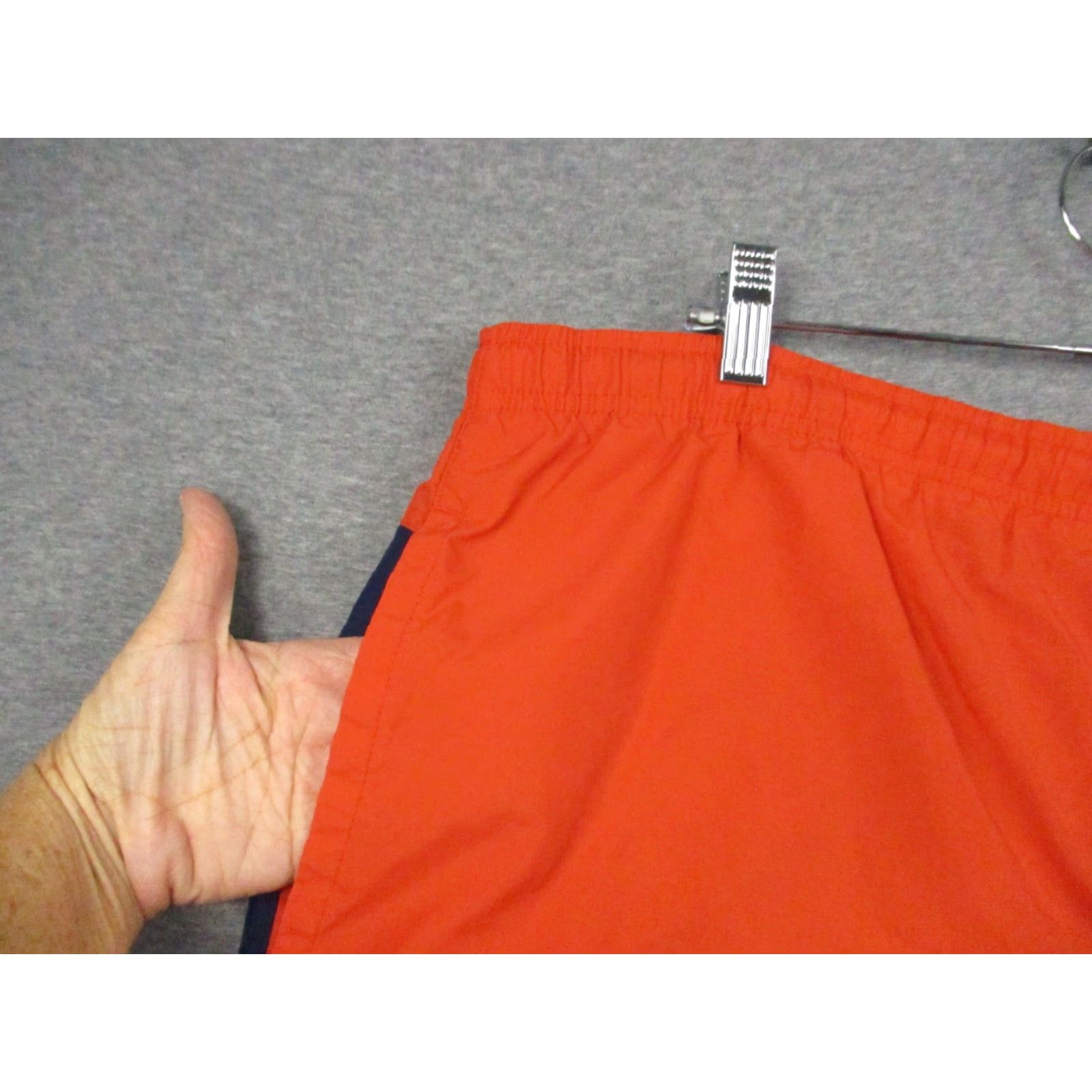 Nike Nike Swim Shorts XL Men Bathing Bottom Orange Nave Blue Colorblock Drawstring Size US 36 / EU 52 - 3 Thumbnail
