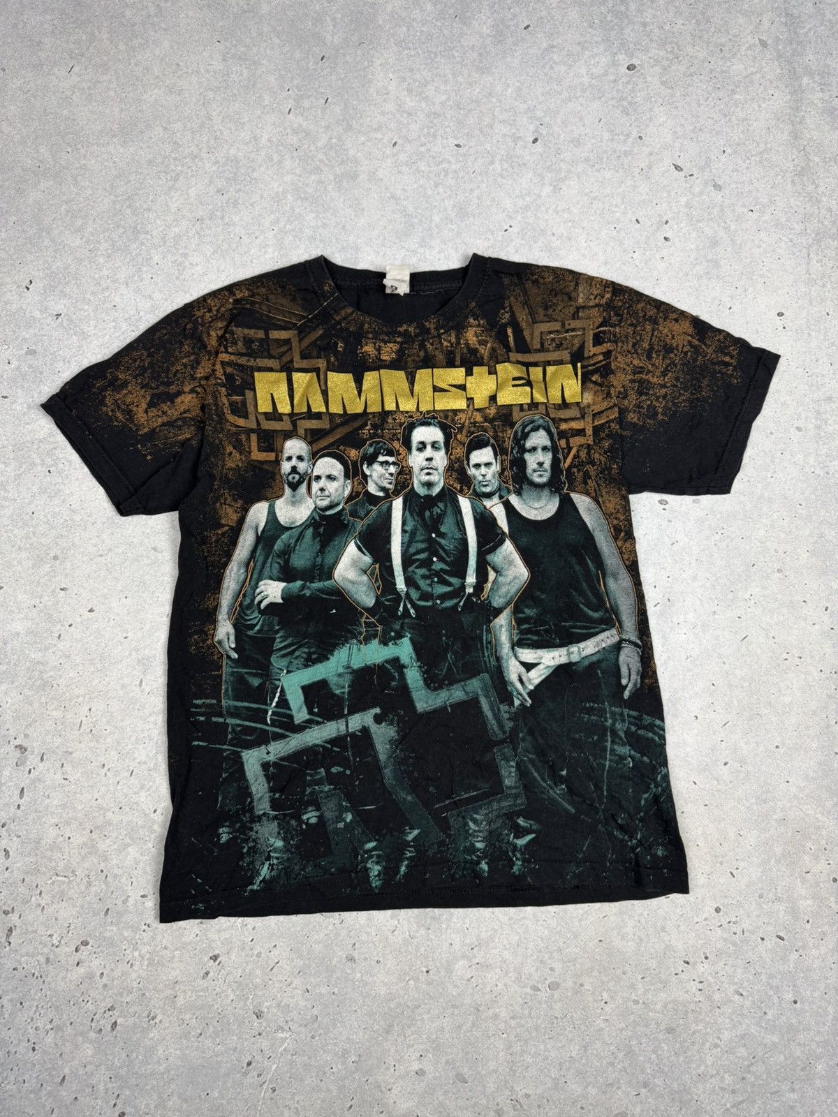 Band Tees Vintage Rammstein Full Print Tee Shirt Big Logo Y2K Size US M / EU 48-50 / 2 - 1 Thumbnail