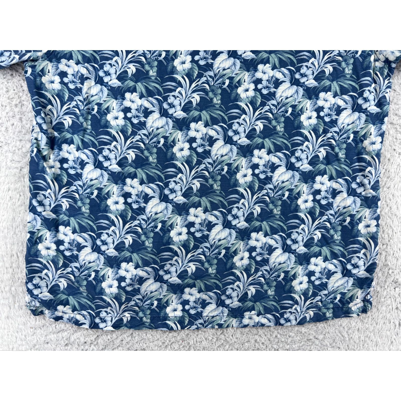 Vintage Havana Breeze Shirt Mens Large Blue Floral All Over Print AOP 100% Silk Hawaiian Size US L / EU 52-54 / 3 - 7 Thumbnail