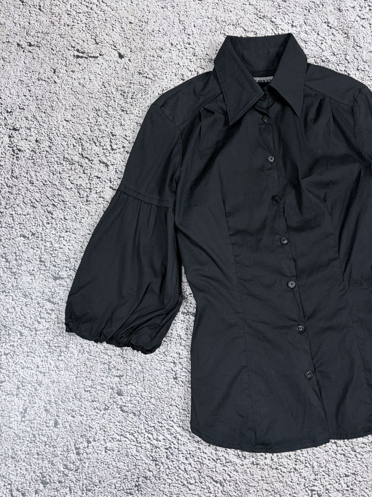 Miss Sixty Archive Miss Sixty Y2K Office Siren Black Puff Sleeve Shirt Size M / US 6-8 / IT 42-44 - 2 Thumbnail