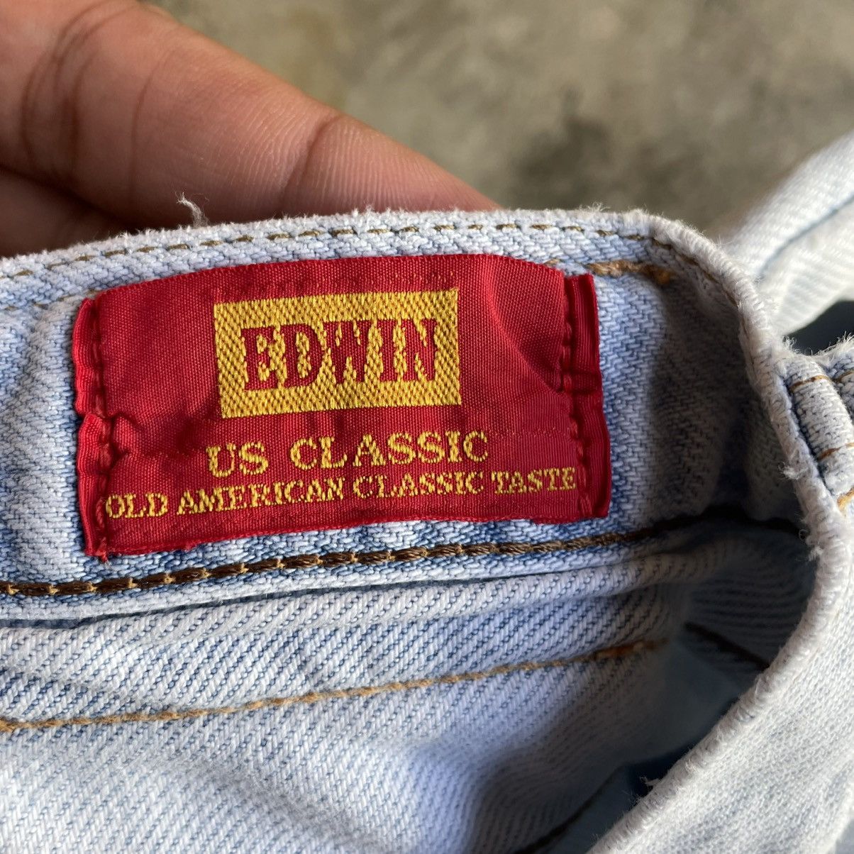 Edwin 🔥Vintage Edwin US Classics Stoned Washed Relaxed Denim Jeans Size US 37 - 17 Thumbnail