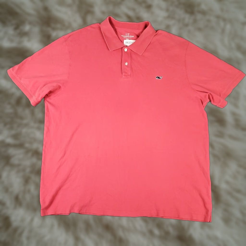 Vineyard Vines VINEYARD VINES Polo Shirt Mens 2XL Pink Solid Casual Short Sleeve Logo Size US XXL / EU 58 / 5 - 1 Thumbnail