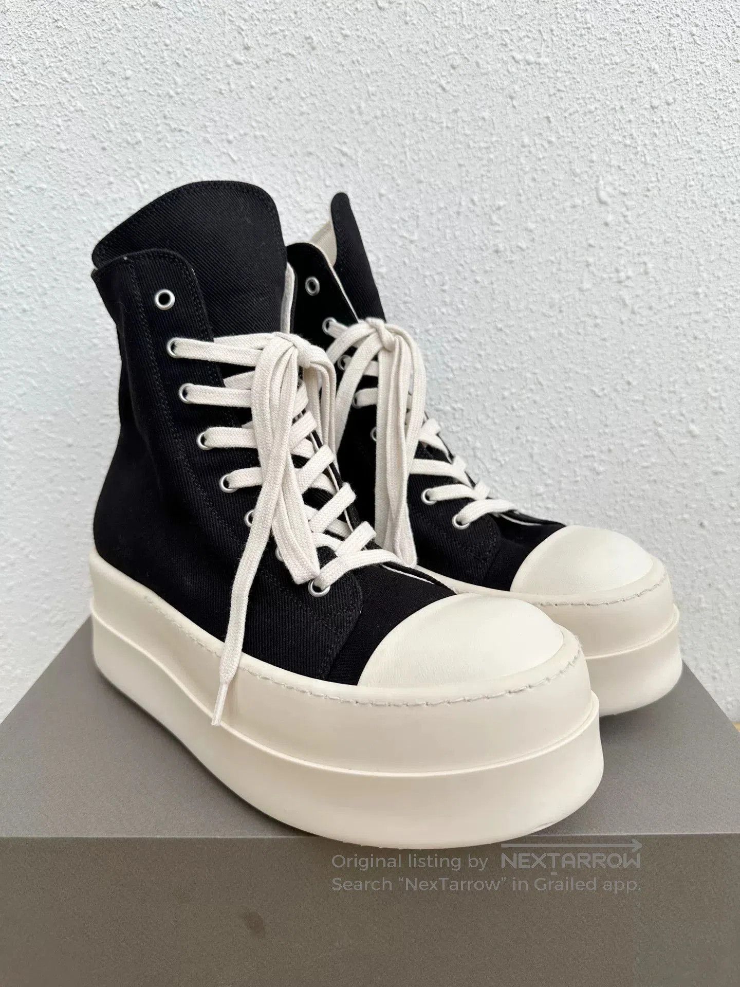 Rick Owens Drkshdw Rick Owens DRKSHDW Canvas Thick Sole Sneakers. Size US 7 / EU 40 - 2 Thumbnail