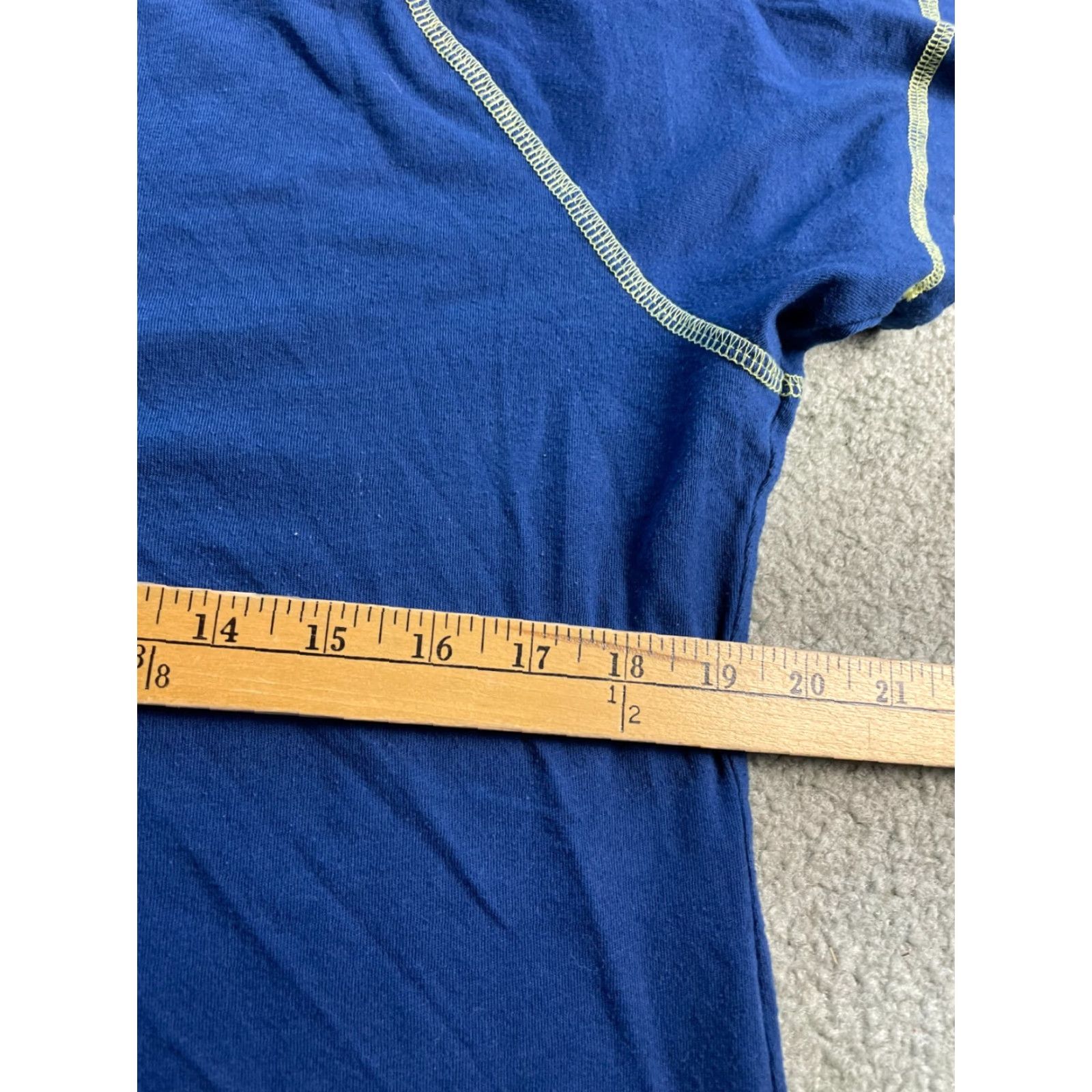 Central Park West Central Park West Shirt Women's XL Navy Blue Short Sleeve Contrast Stitch Size XL / US 12-14 / IT 48-50 - 5 Thumbnail