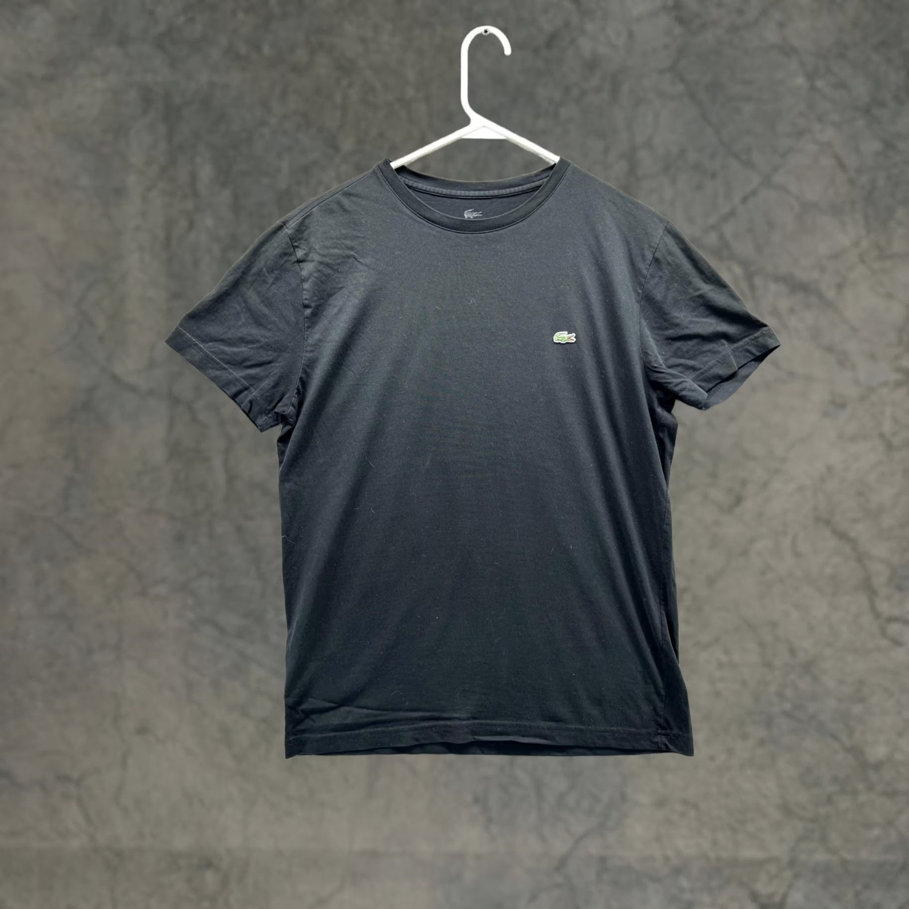 Lacoste Lacoste Shirt Mens M Black Men Pima Cotton Logo Crew Neck Tee Size US M / EU 48-50 / 2 - 1 Thumbnail