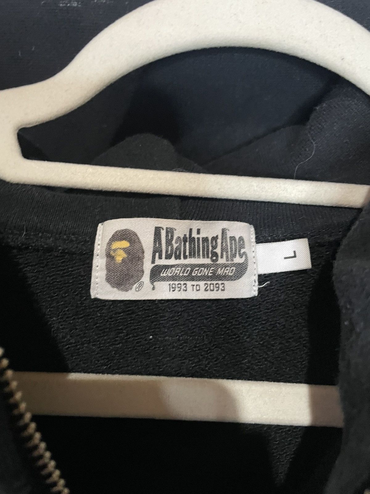 Bape *Rare* Bape Military Black/White Shark Full Zip Hoodie Army Size US L / EU 52-54 / 3 - 8 Thumbnail