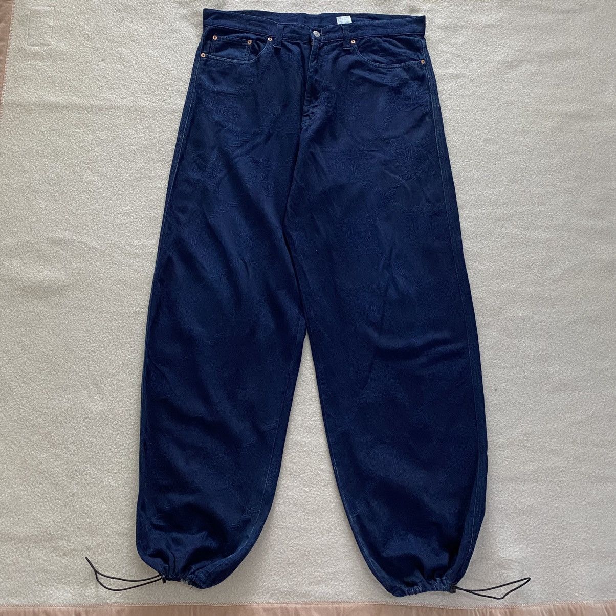 If Six Was Nine × Japanese Brand × Vintage Vintage Juvenile Delinquent Baggy Wide Denim Pants w39 Size US 39 - 5 Thumbnail