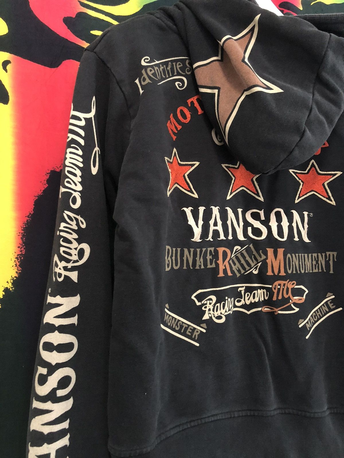 Vanson Leathers Vanson Leather fade zipper hoodie Size US M / EU 48-50 / 2 - 8 Thumbnail