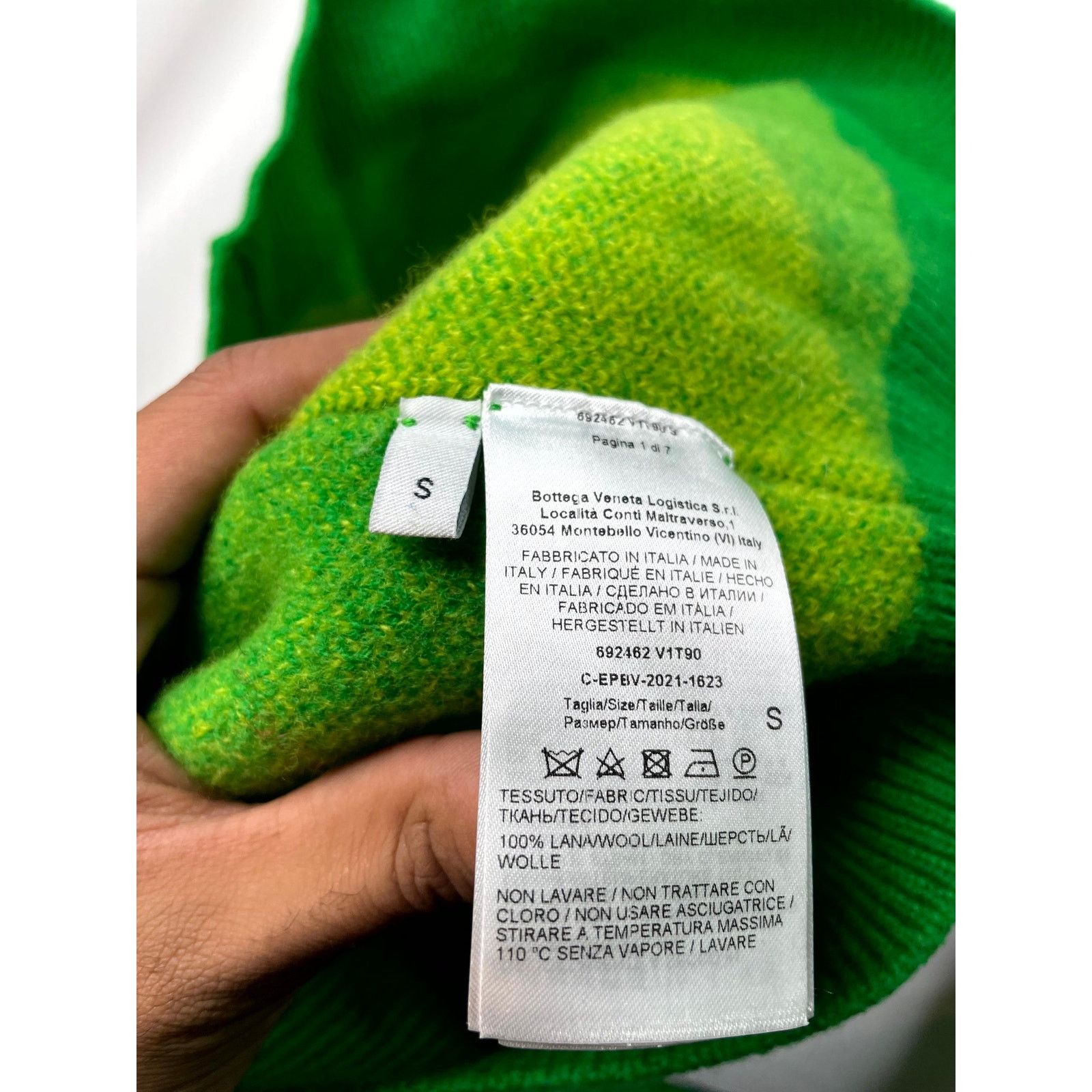 Bottega Veneta Bottega Veneta Green & Yellow Sweater Size US S / EU 44-46 / 1 - 3 Thumbnail