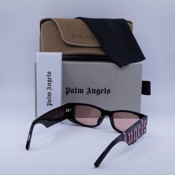 Palm Angels PERI007 ANGEL 1021 Sunglasses Black Rectangle