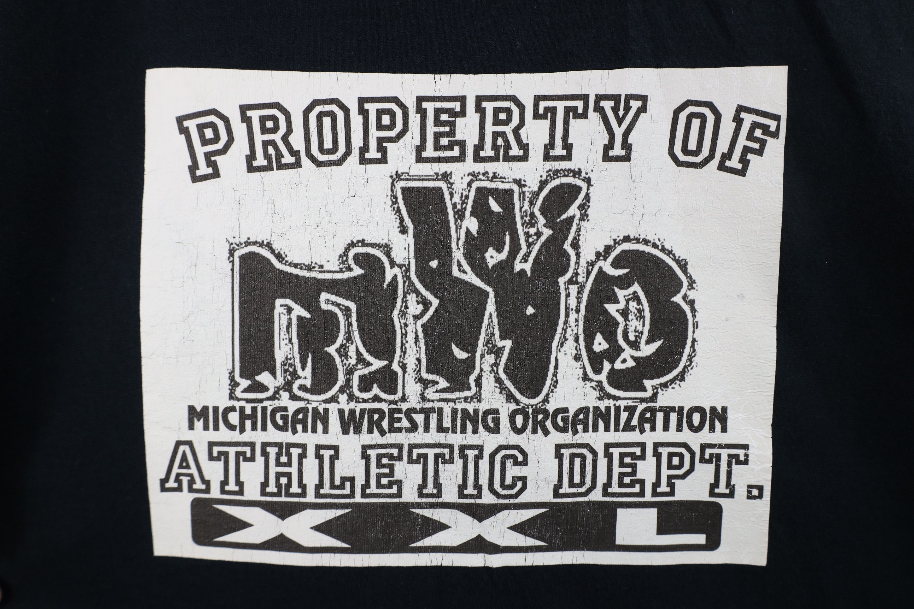 Vintage Y2K Streetwear Michigan Wrestling Organization T-Shirt Black Size US XL / EU 56 / 4 - 4 Thumbnail