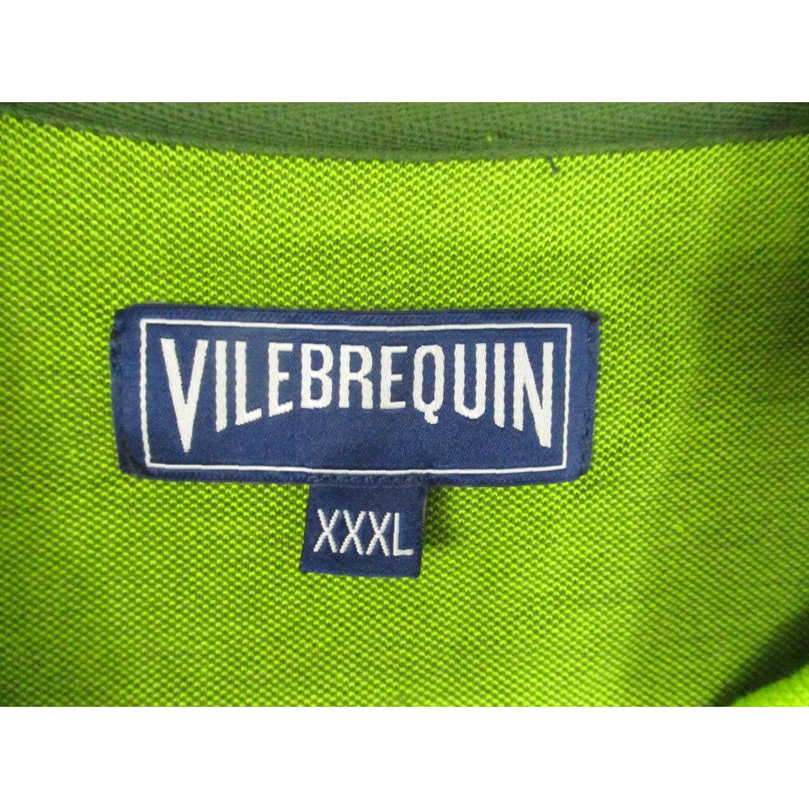 Vilebrequin Vilebrequin Polo Shirt Mens 3XL Green Neon Collar Turtle Logo Casual 100% Cotton Size US XXL / EU 58 / 5 - 4 Thumbnail