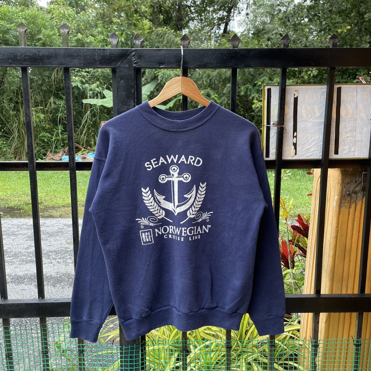 Vintage 🔥Vintage 80s Seaward Norwegian Cruise Lane Sweatshirts Size US S / EU 44-46 / 1 - 1 Thumbnail