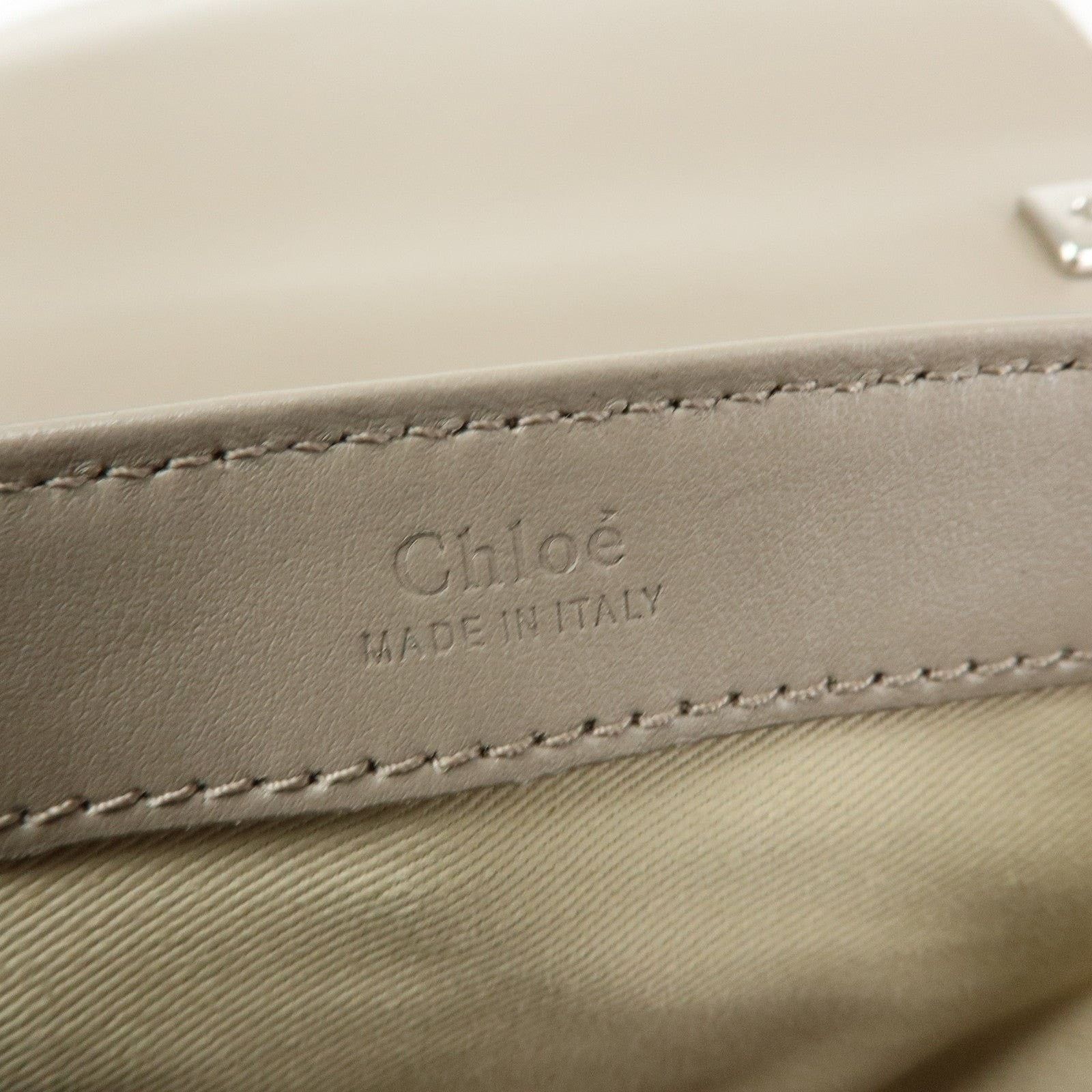 Chloe Chloe C Leather & Suede Flap Bag Beige Size ONE SIZE - 7 Thumbnail
