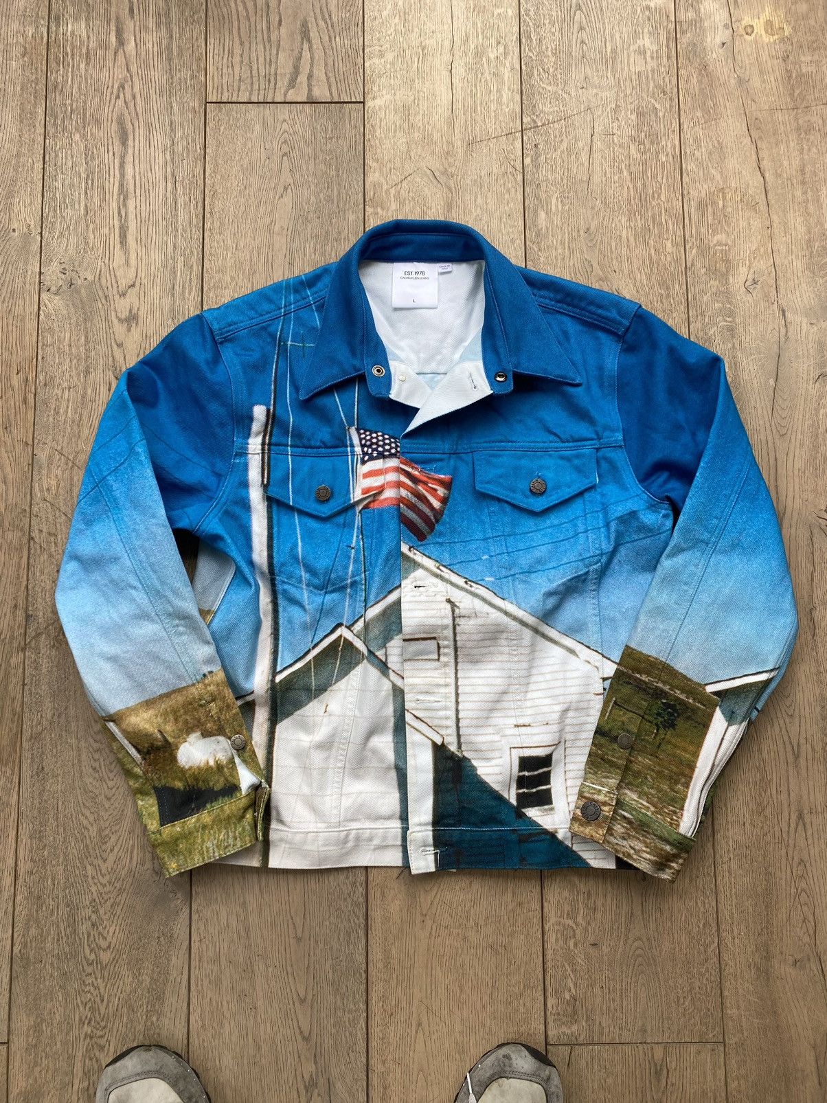 Calvin klein american flag jacket online