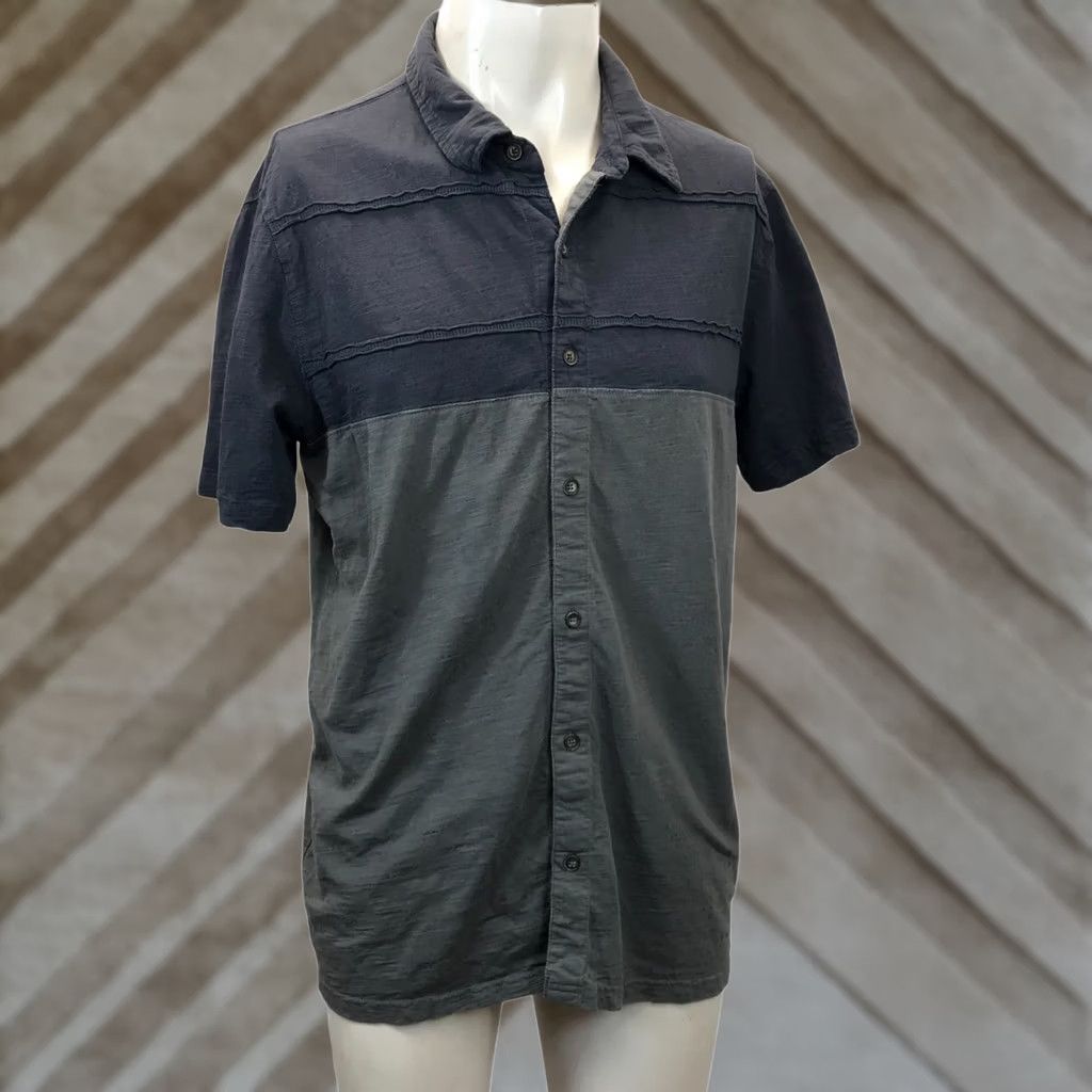 Prana PRANA MEN'S L GRAY SHORT SLEEVE BUTTON-UP ORGANIC COTTON SHIRT Size US L / EU 52-54 / 3 - 1 Thumbnail