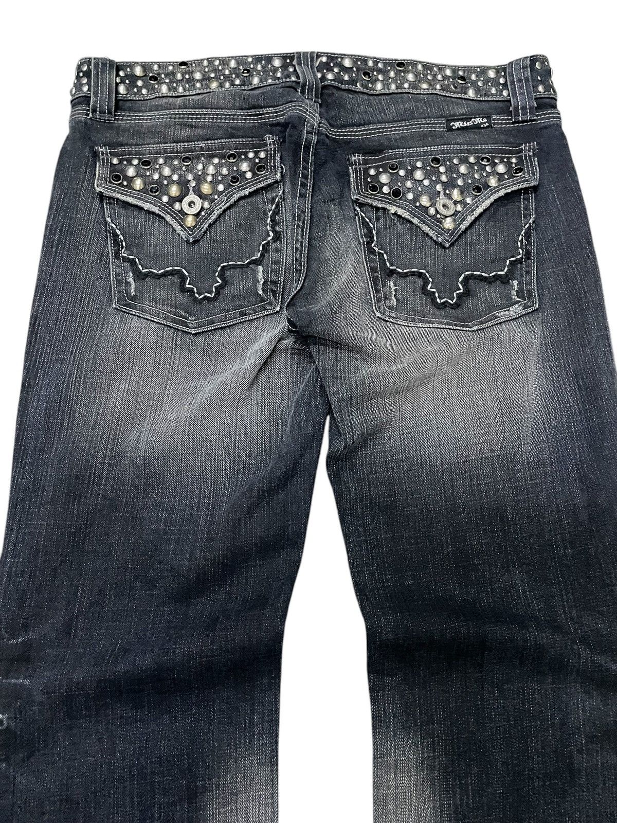 Tornado Mart Vintage Tornado Mart Style Rhinestone Studded Flare Jeans Size US 31 - 3 Thumbnail