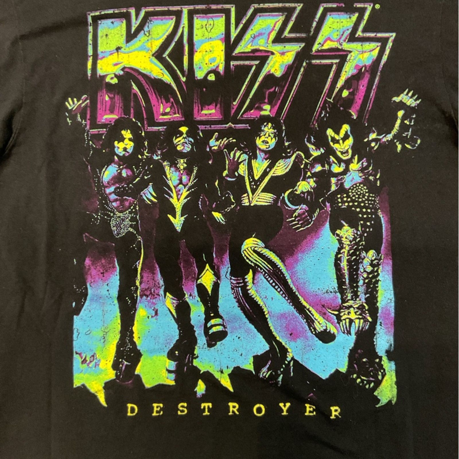 KISS KISS Destroyer Neon Black Graphic Band T-Shirt Size US S / EU 44-46 / 1 - 3 Thumbnail
