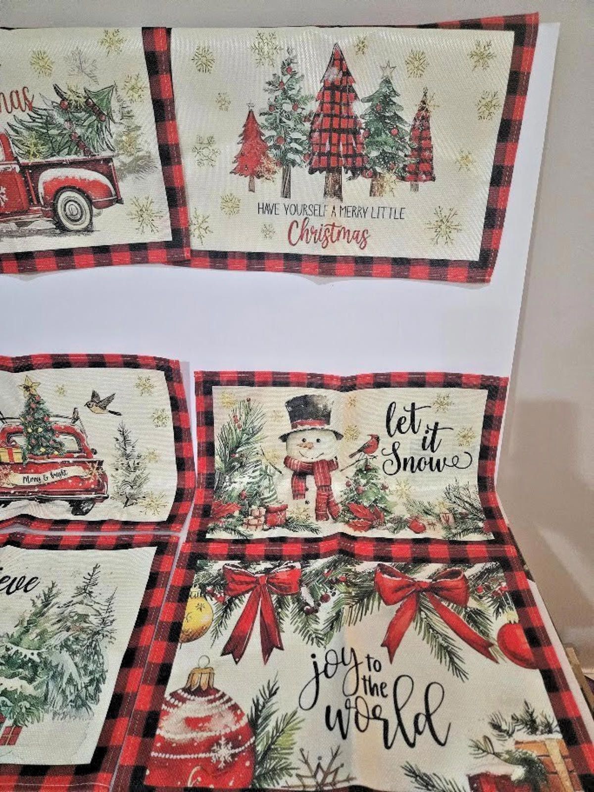 The Unbranded Brand Christmas Placemats Set of 6 Red Truck Let it Snow NEW Size ONE SIZE - 5 Thumbnail