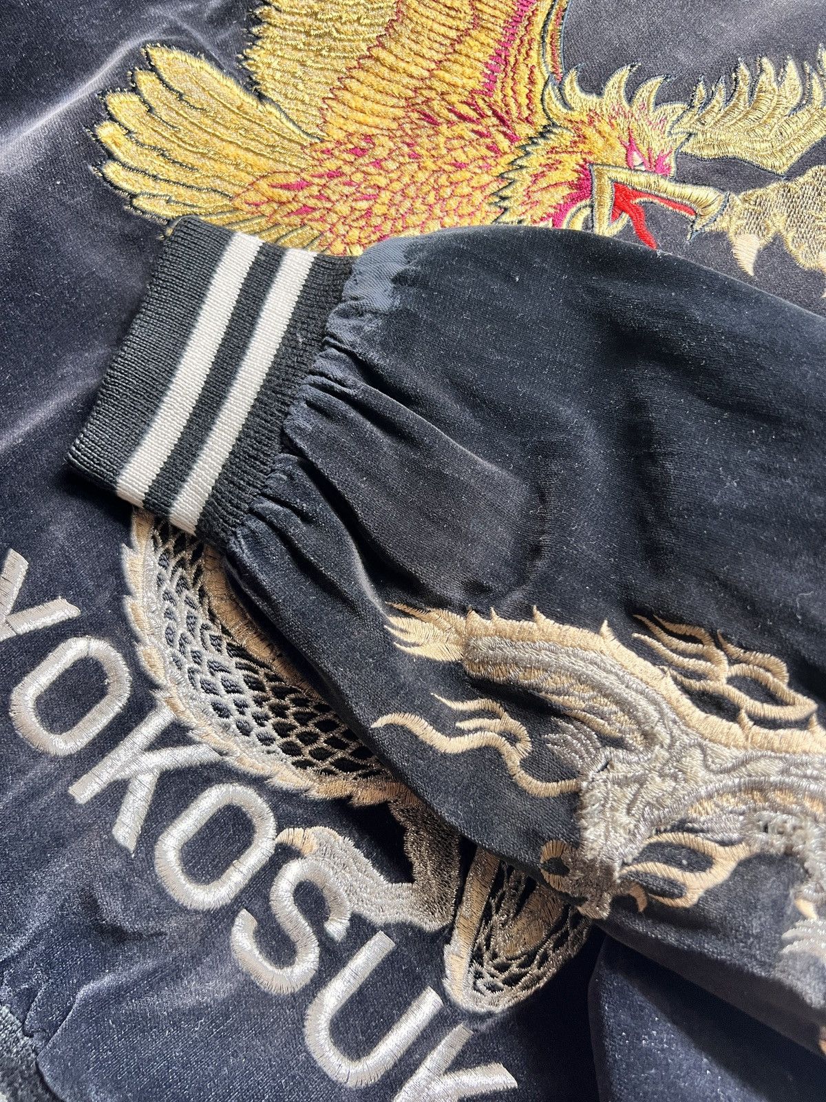 Dulcamara Japan Vtg Velvet Sukajan Japan Yokosuka Souvenir Jacket Size US XL / EU 56 / 4 - 17 Thumbnail
