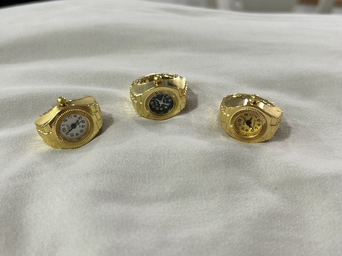 Other × Vintage Vintage Y2k Gold Watch Ring Size ONE SIZE - 1 Thumbnail