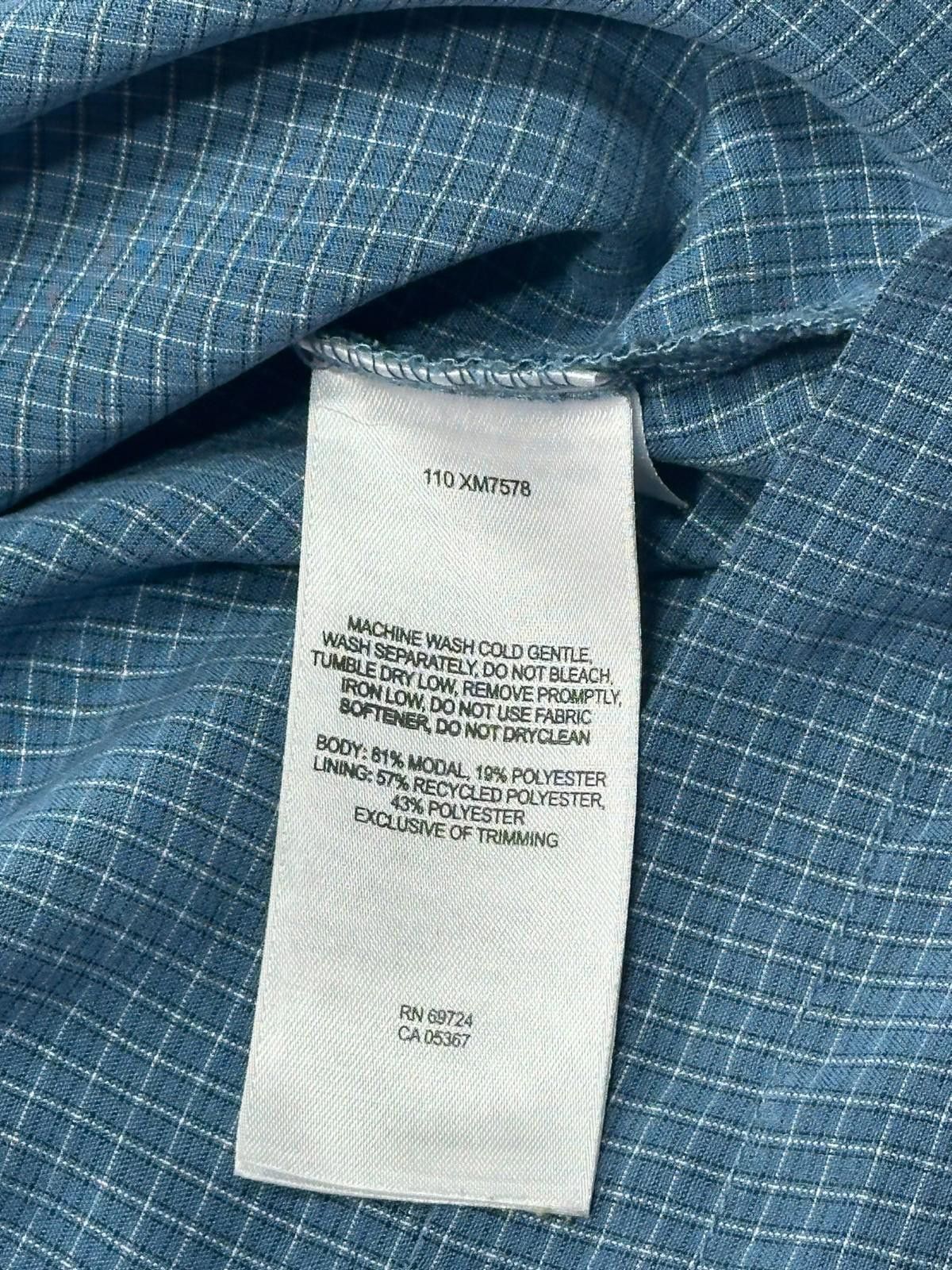 Columbia Columbia Checked Pattern Modal/Poly Button Up Blue Mens M Size US M / EU 48-50 / 2 - 7 Thumbnail