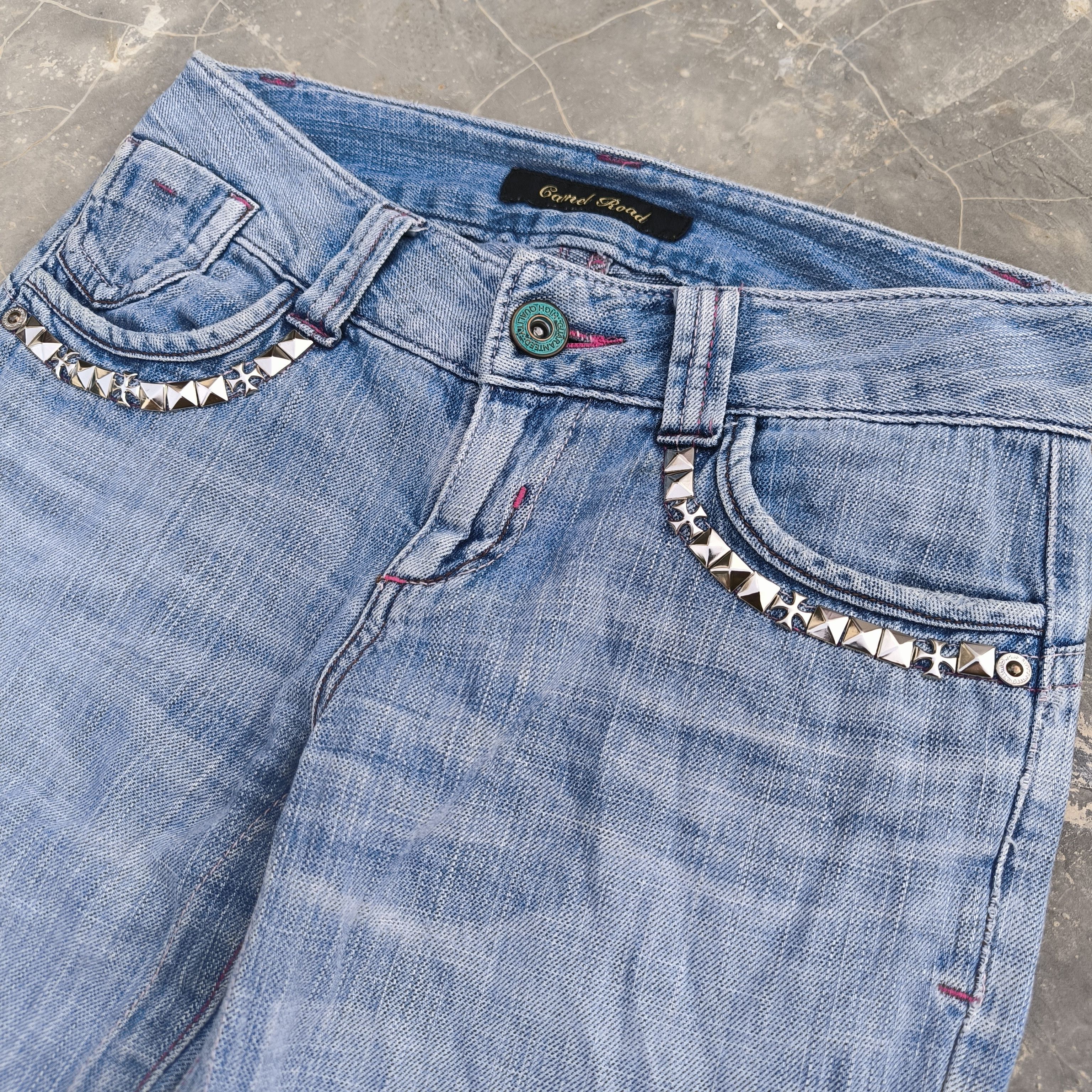 Japanese Brand Bootcut studded jeans camel road Size 28" / US 6 / IT 42 - 3 Thumbnail