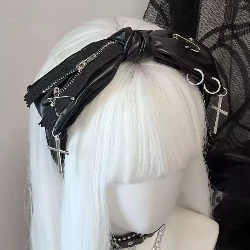 Other Y2K Gothic Punk Bow Headband / Harajuku Hair Accessory Size ONE SIZE - 1 Thumbnail