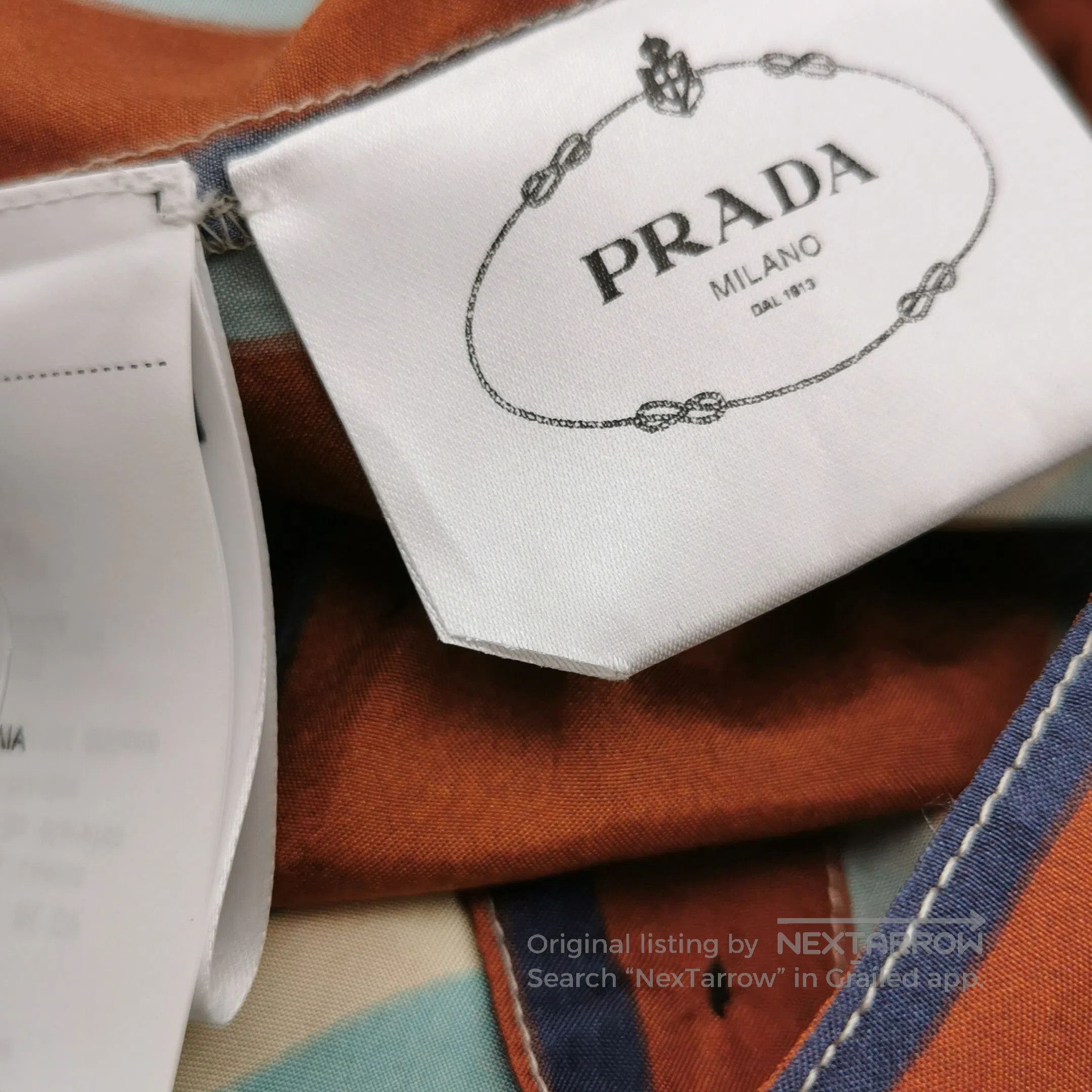 Prada Prada Striped Silk Long Sleeve Jumpsuit Size 4. Size 39" - 9 Thumbnail