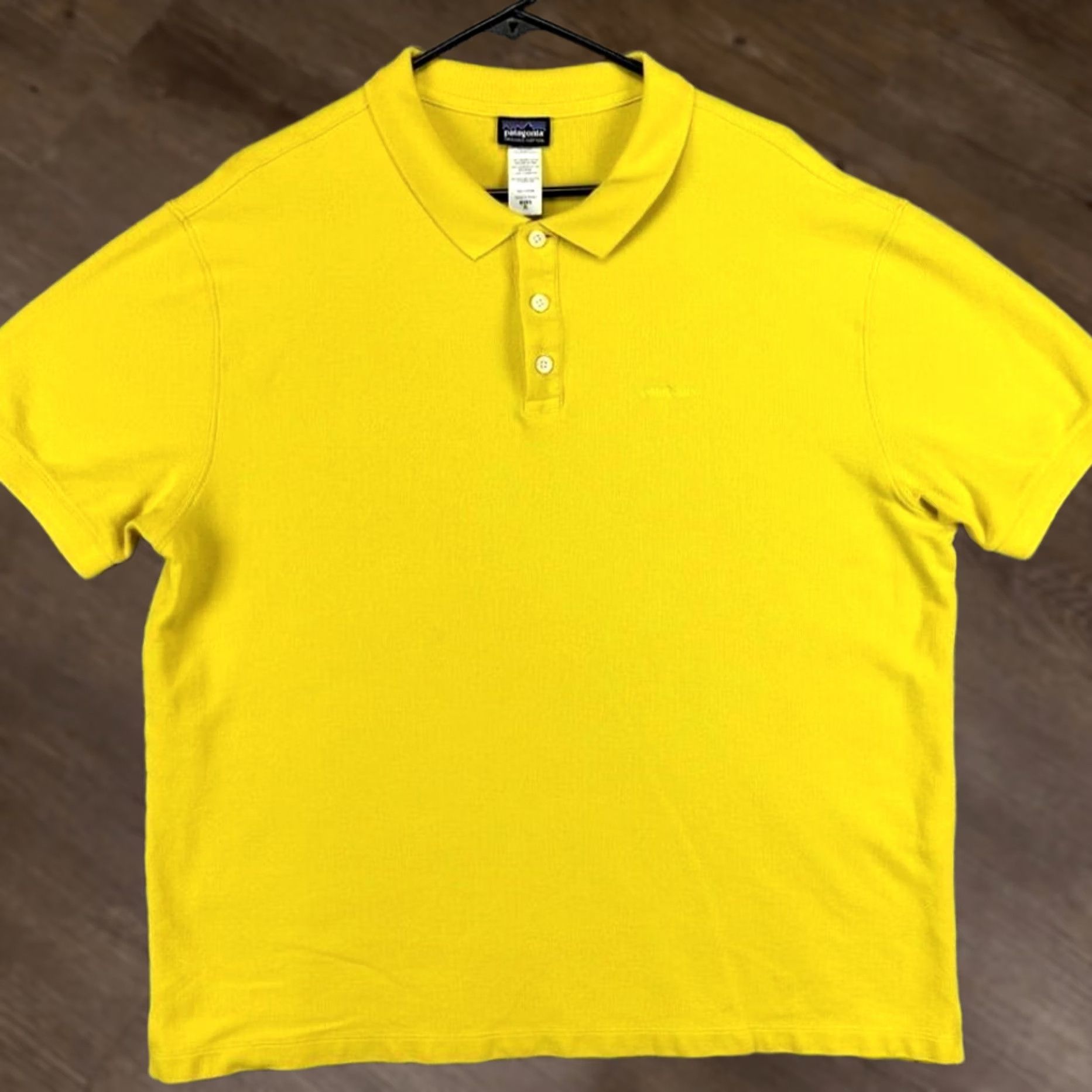 Patagonia Patagonia Polo Shirt Mens XL Yellow 100% Organic Cotton Rugby Casual Logo Short Sleeve Size US XL / EU 56 / 4 - 1 Thumbnail