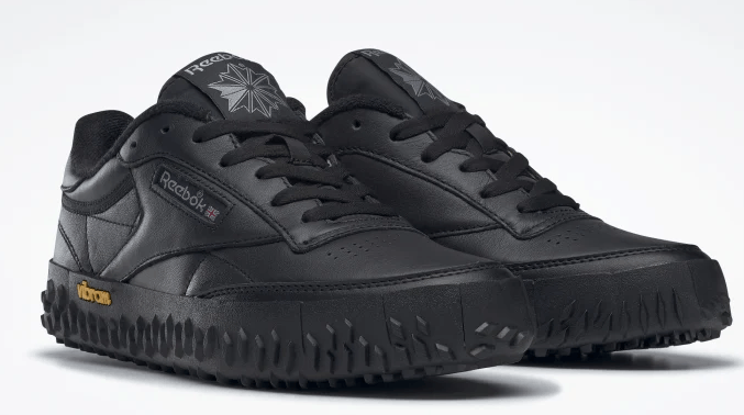 Reebok Reebok x Vibram Club C Black Leather Sneakers Size US 10.5 / EU 43-44 - 6 Thumbnail