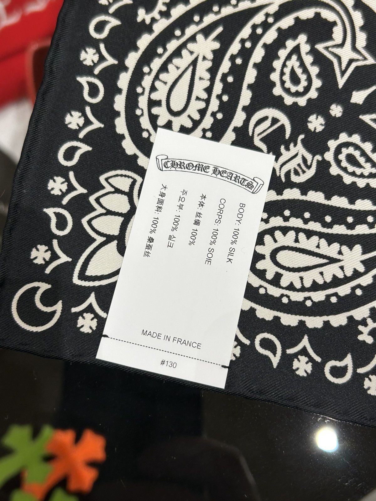 Chrome Hearts Chrome Hearts Handkerchief - Black Size ONE SIZE - 3 Thumbnail