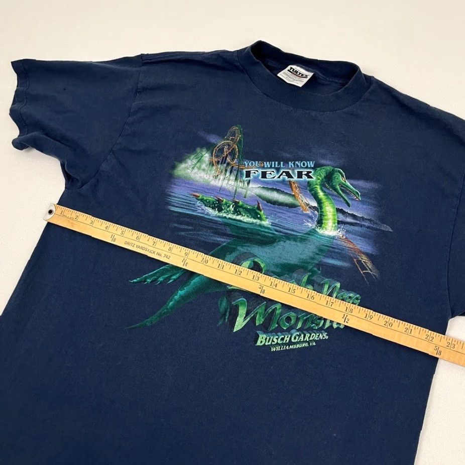 Tultex VINTAGE Busch Gardens Loch Ness Monster Shirt Mens XL Blue Know Fear Graphic T Size US XL / EU 56 / 4 - 5 Thumbnail