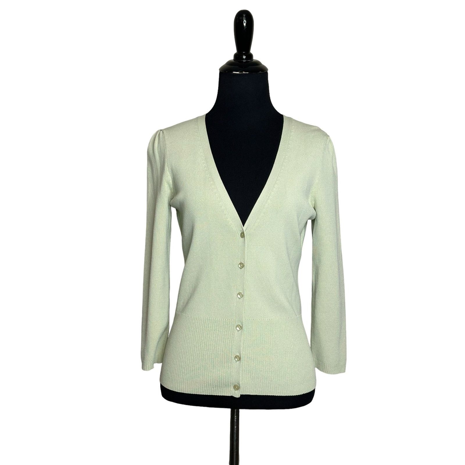 Loft Loft light green 3/4 sleeves button cardigan size small Size S / US 4 / IT 40 - 7 Thumbnail