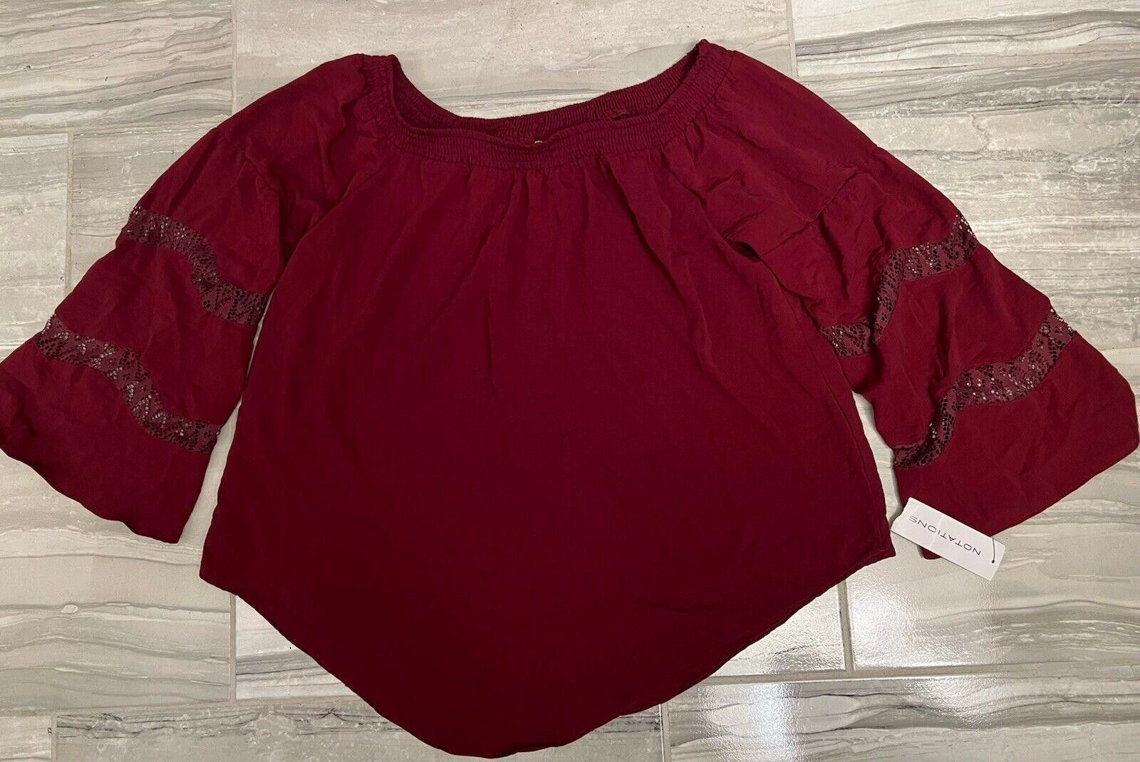 Industry of All Nations notations womens blouses large Size L / US 10 / IT 46 - 1 Thumbnail