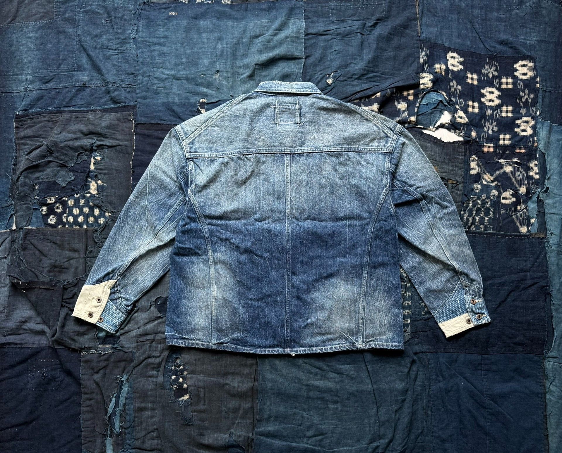 Madness MADNESS 4P Regenerated Denim Chore Jacket Size US XXS / EU 40 - 3 Thumbnail