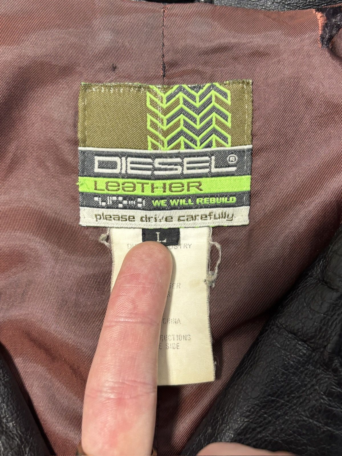 Diesel 1990s Diesel Leather Jacket Vintage Diesel Jeans Trench Mid Size US L / EU 52-54 / 3 - 7 Thumbnail