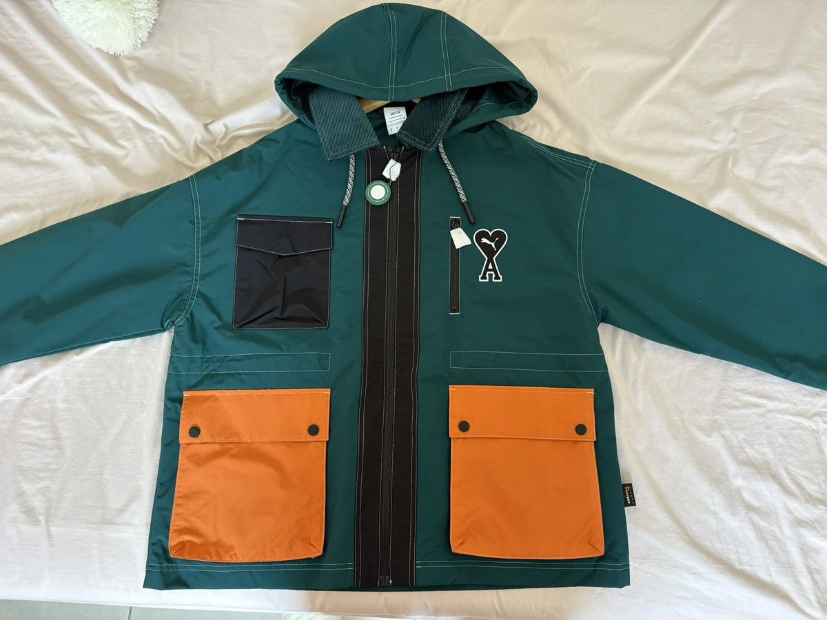 AMI × Puma Puma x Ami Paris Woven Green Varsity Jacket Limited Edition Size S / US 4 / IT 40 - 2 Thumbnail